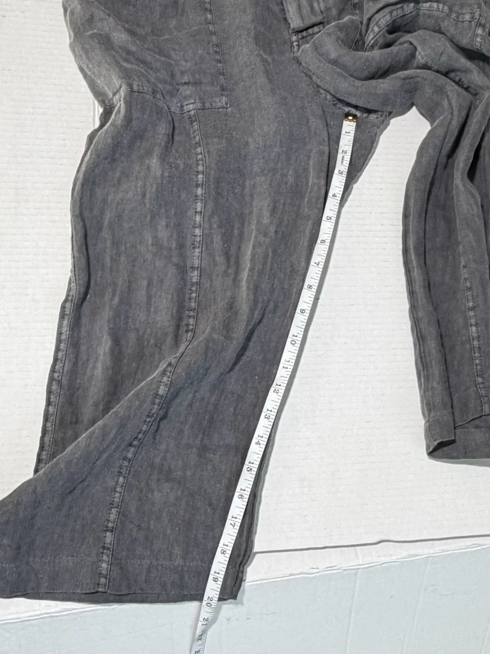 Zara Linen Washed Cargo Jumpsuit